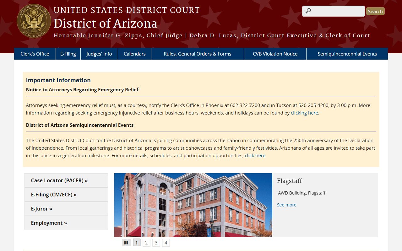 Pima County District Court - U.S. District Court for the District of Arizona